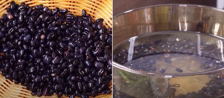 Step 1 Cooking the beans Thai-style sweet black bean dessert