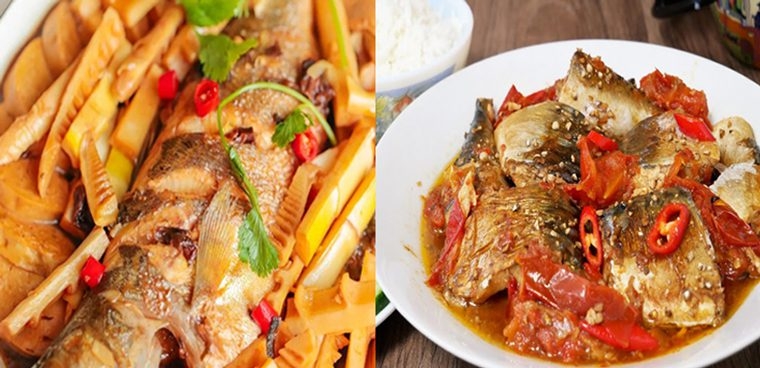 2 ways to cook dried carp with mango and simple dried tomato 02030