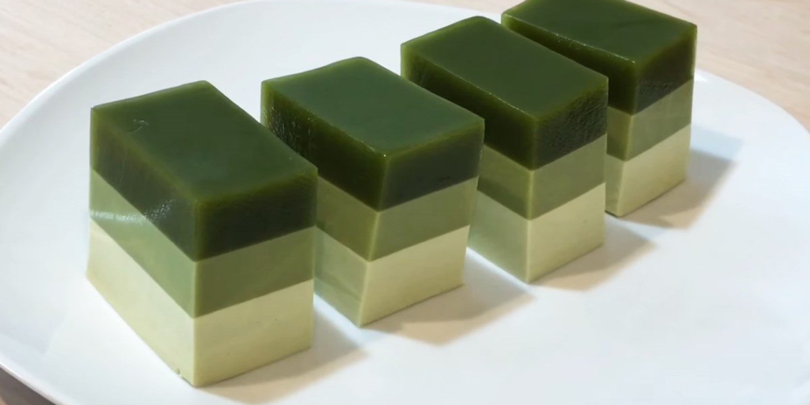 2 ways to make matcha coconut jelly and matcha red bean delicious 05034