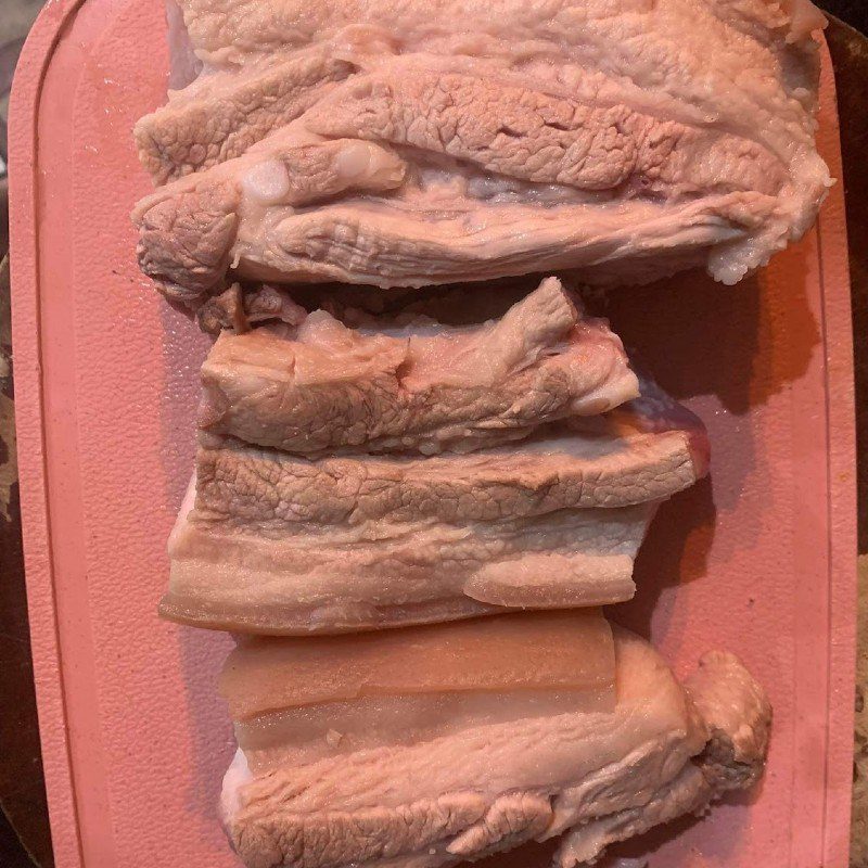 Step 1 Preparing the meat Braised pork belly (recipe shared by users)