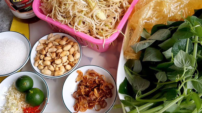 Ingredients for tofu salad