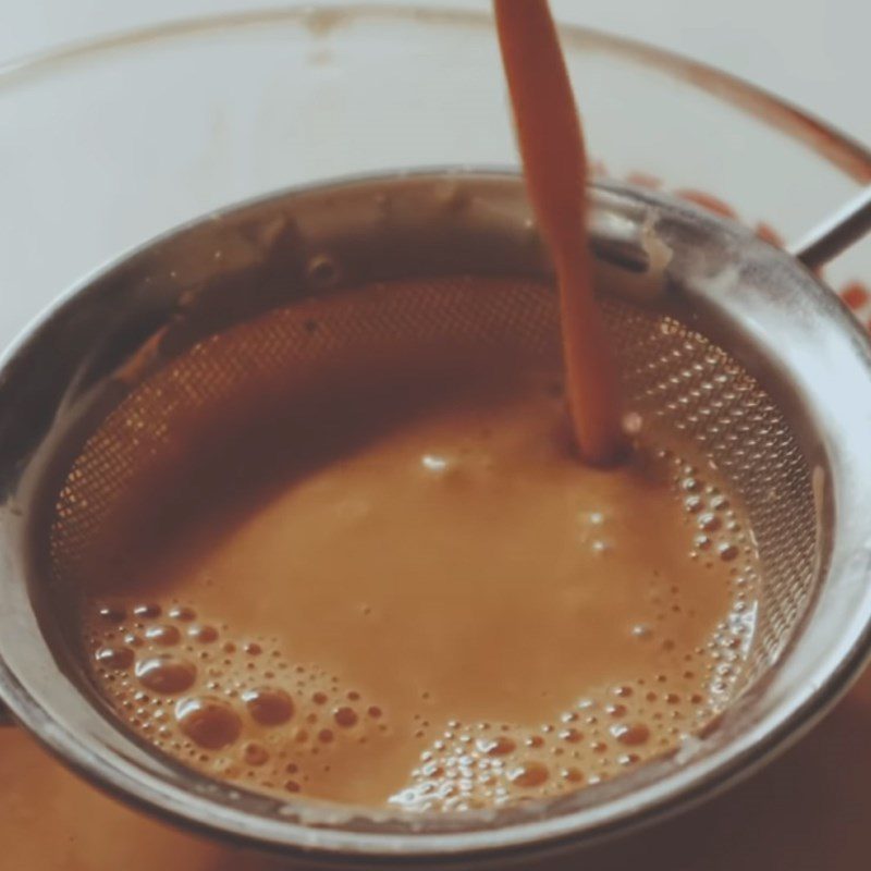 Step 4 Making the flan mixture Thai milk tea flan