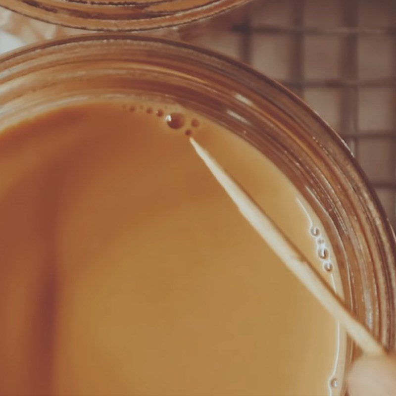 Step 4 Making the flan mixture Thai milk tea flan