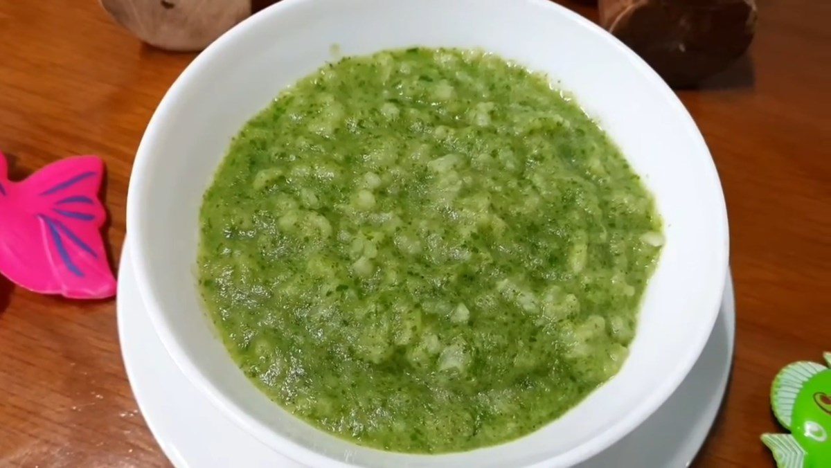 Eel Porridge with Bok Choy