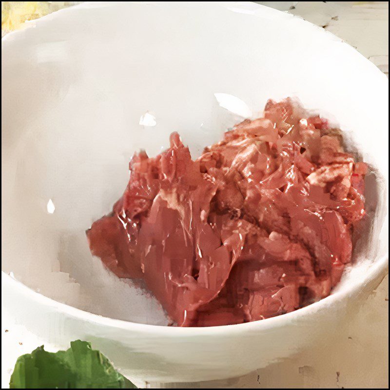 Step 2 Prepare and marinate the beef Garlic Stir-fried Mustard Greens