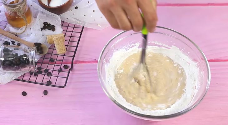 Step 1 Prepare the cake batter mixture for Coffee Coconut Layer Cake