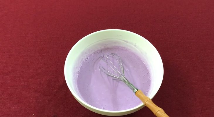 Step 2 Make the purple dough mixture for Taro Layer Cake