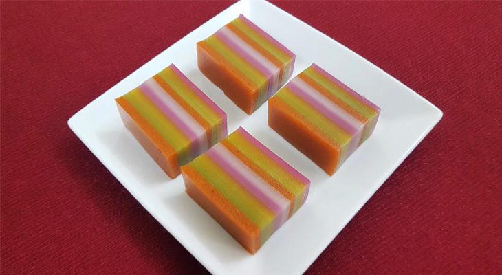 Step 6 Final Product Colorful Steamed Layer Cake