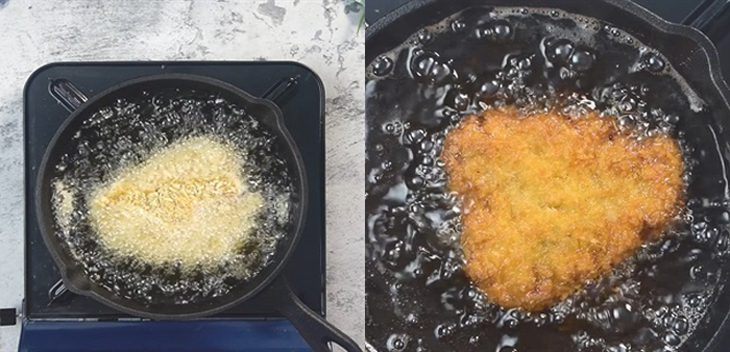 Step 2 Fry the meat Japanese-style fried pork - Tonkatsu