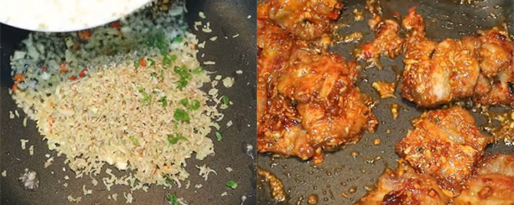Step 2 Fry the meat Fried pork with lemongrass