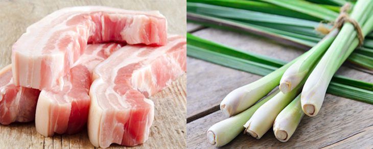 Ingredients for fried pork dish