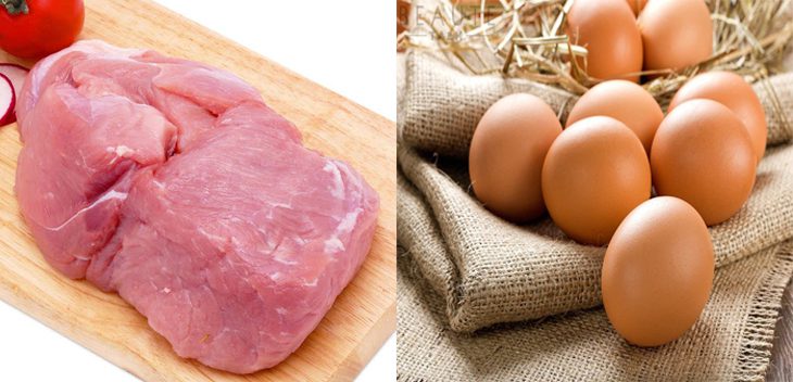 Ingredients for fried pork dish