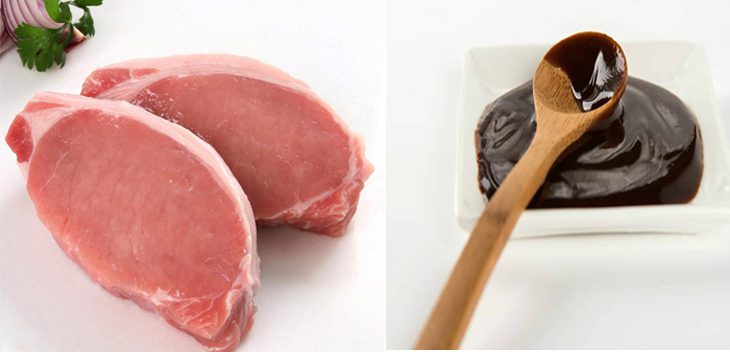 Ingredients for fried pork dish