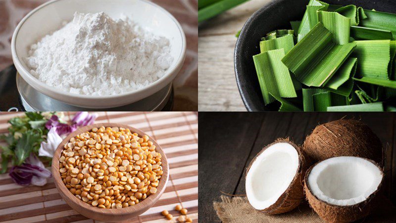 Ingredients for sweet steamed rice cake from the western region