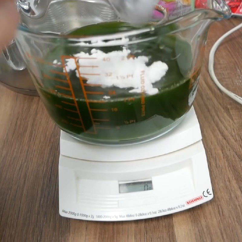 Step 4 Mix and cook the pandan jelly dough