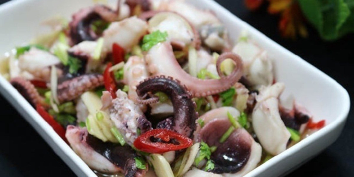 5 ways to make squid salad with pickled onion and delicious kimchi 08168