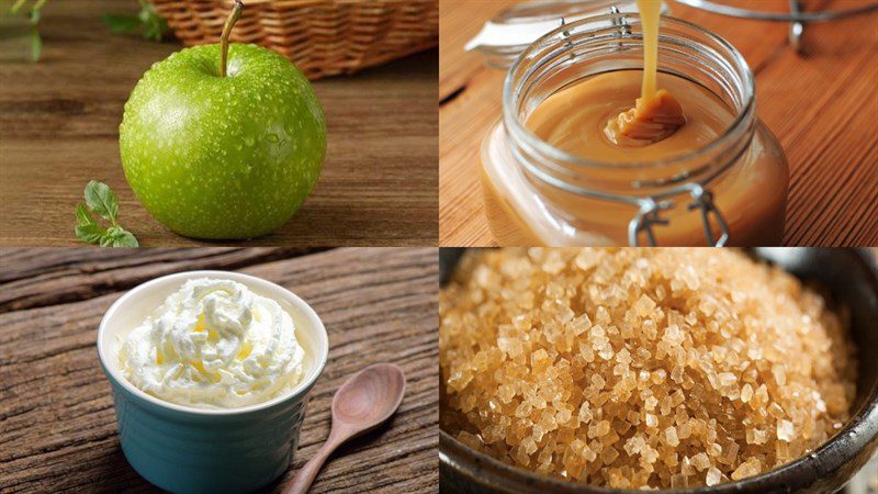 Ingredients for passion fruit jelly and caramel apple jelly