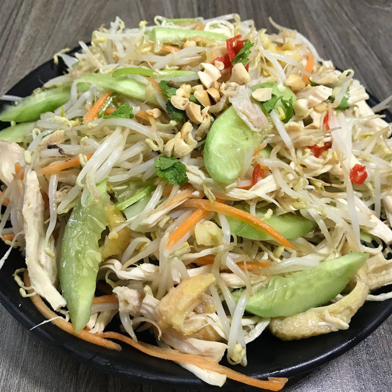 Step 4 Final Product Shredded Chicken Salad with Bean Sprouts