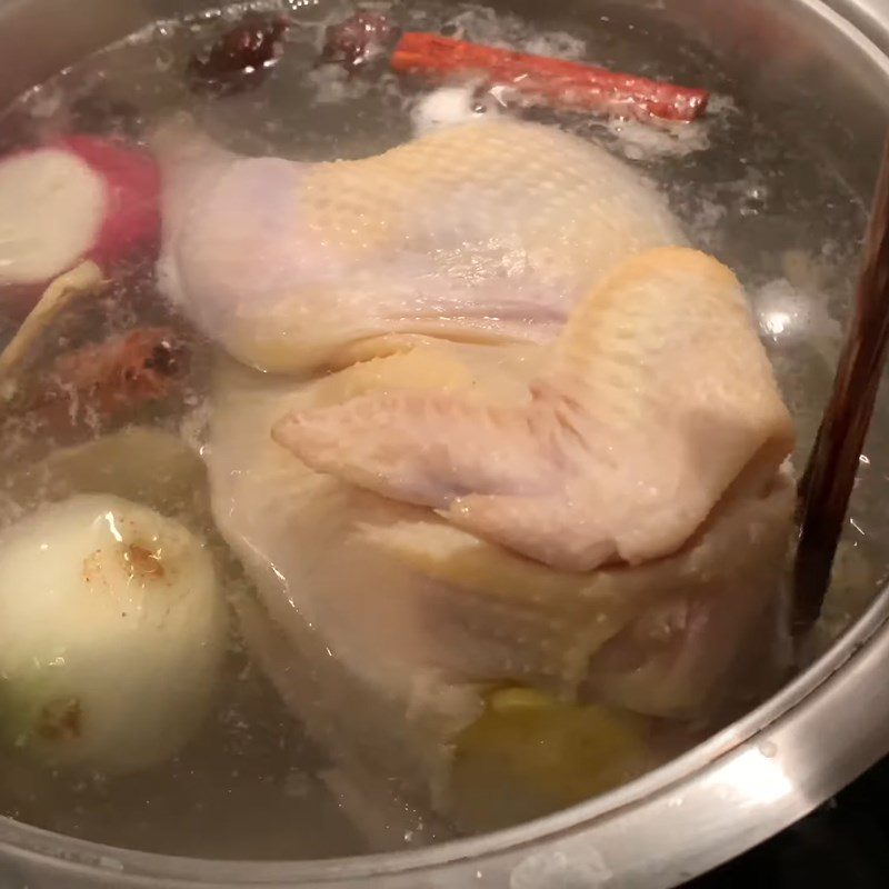 Step 4 Cook the broth Chicken Noodle with Mushroom