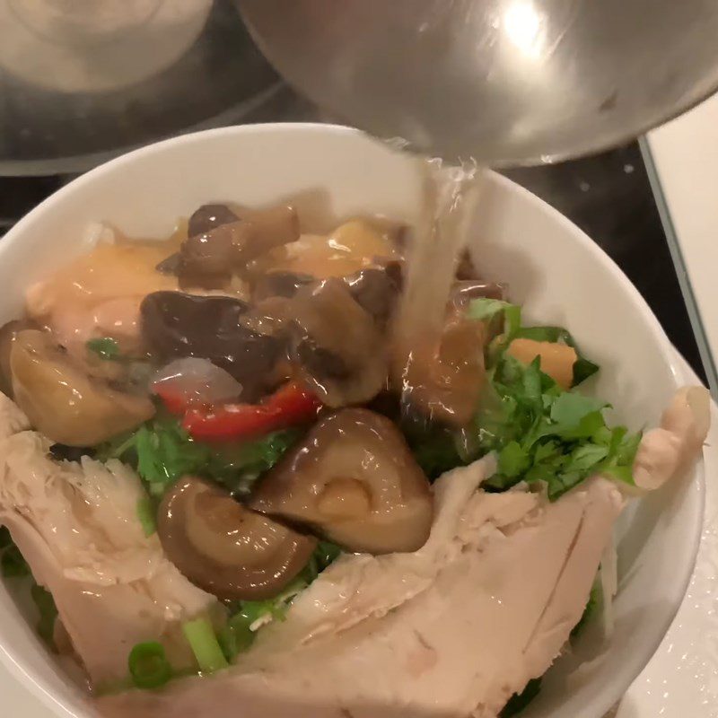 Step 7 Finishing Chicken Mushroom Noodle