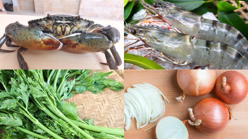 Ingredients for 2 ways to cook gumbo soup
