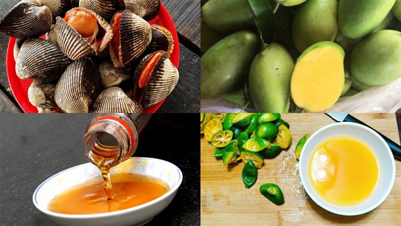 Ingredients for Razor Clam Salad