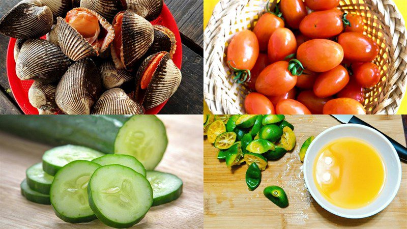 Ingredients for the dish of sea snail salad