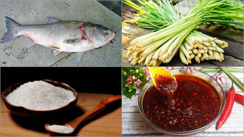 Ingredients for the dish 2 recipes for crispy fried catfish and fried catfish with lemongrass and chili