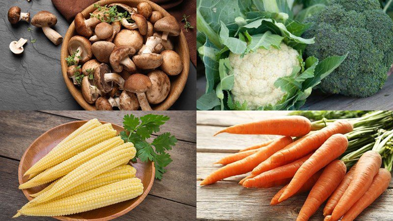 Ingredients for sweet and sour vegetarian stir-fried ribs