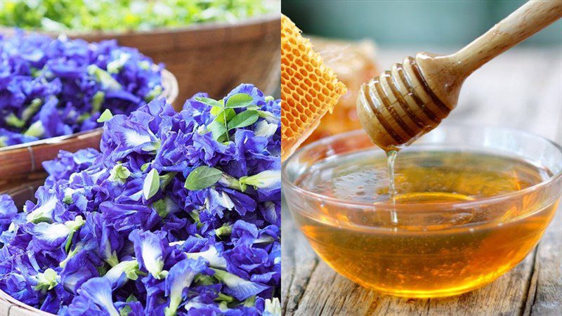 Ingredients for butterfly pea flower tea
