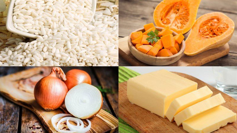 Ingredients for pumpkin risotto