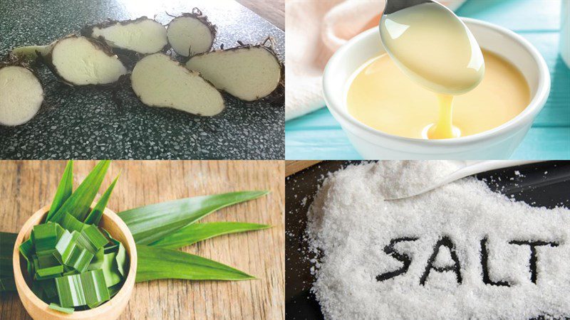 Ingredients for taro milk