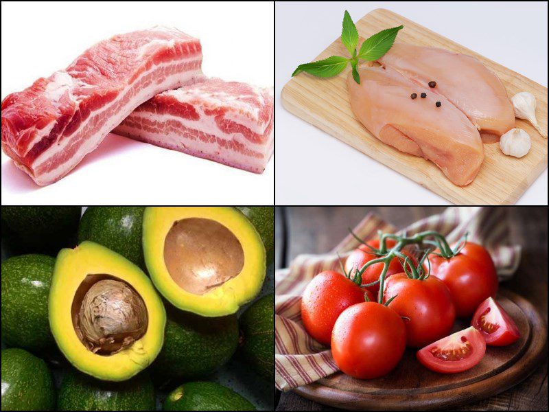 Ingredients for Cobb salad