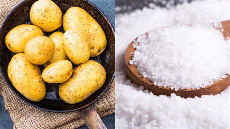 Ingredients for making potato chips using an air fryer