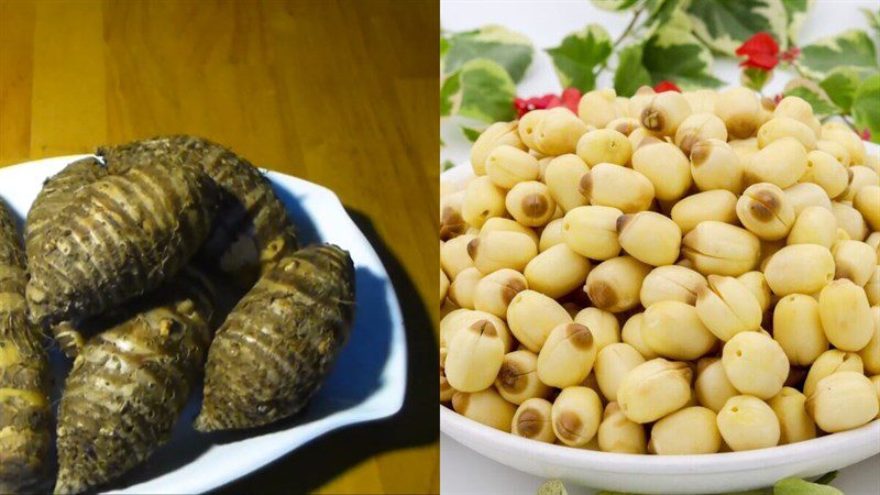 Ingredients for taro milk dish