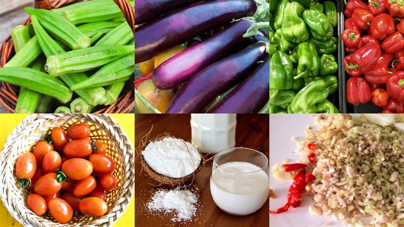 Ingredients for 4 ways to cook vegetarian curry