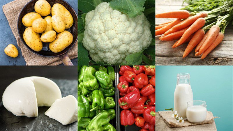 Ingredients for the dish 2 ways to make vegetable balls