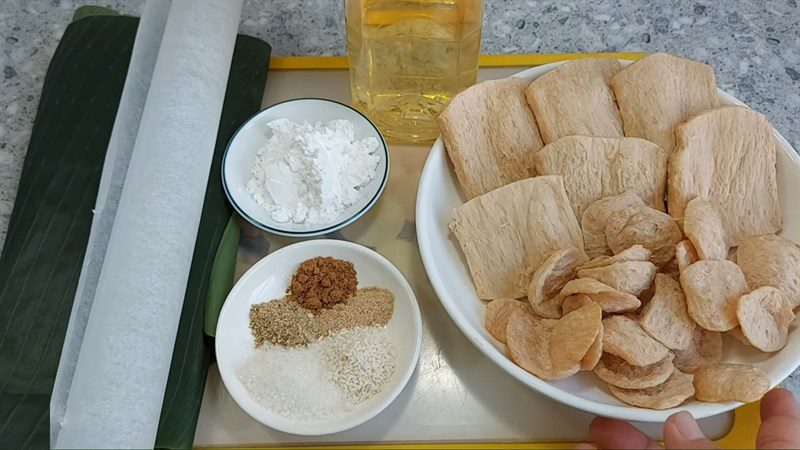 Ingredients for vegan ham - vegan ham
