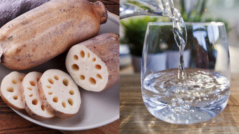 Ingredients for dried lotus root tea