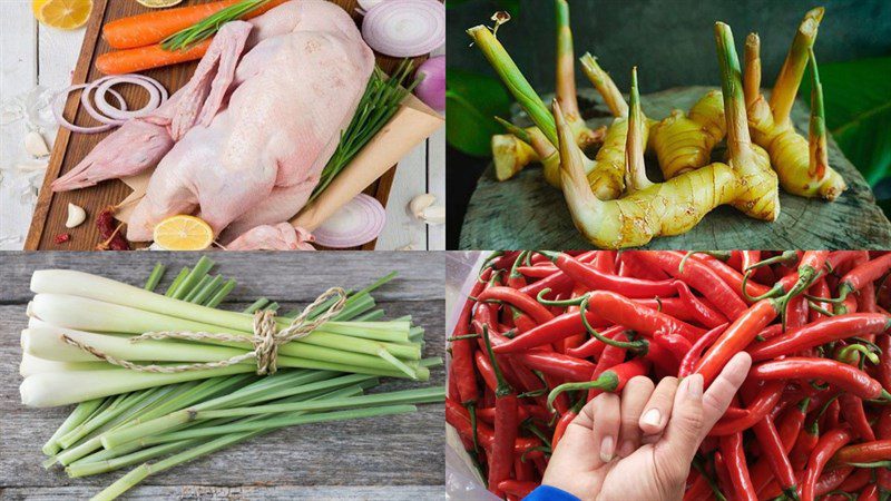 Ingredients for grilled wild duck dish
