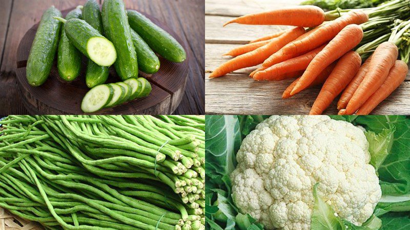 Ingredients for sweet and sour pickled vegetable salad