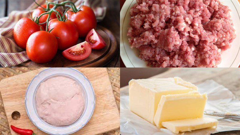 Ingredients for stuffed tomatoes using an air fryer