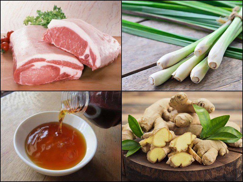 Ingredients for dried pork dish