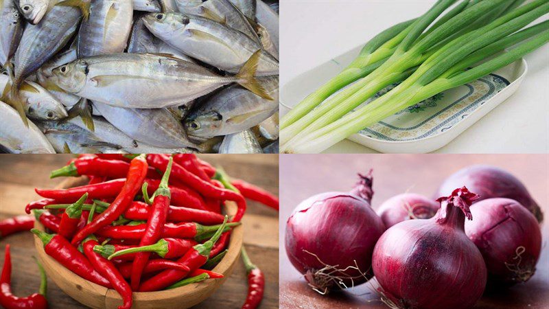 Ingredients for salt-braised Spanish mackerel dish