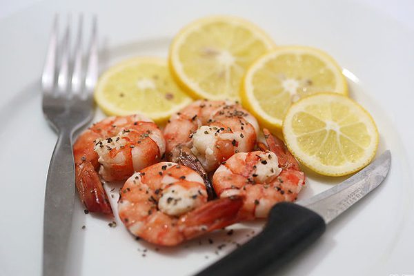 Step 4 Completion Steamed shrimp using microwave