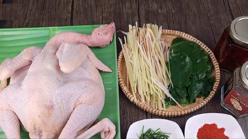 Ingredients for Cambodian roasted chicken dish