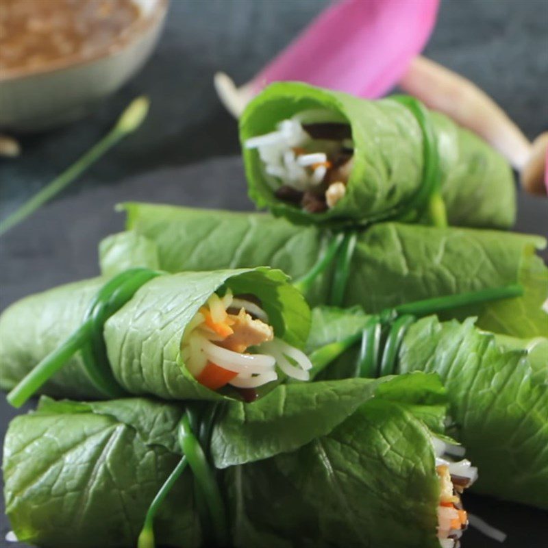 Step 6 Final Product Vegetarian Mustard Greens Rolls