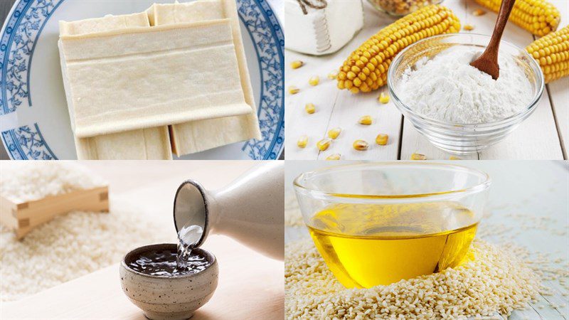 Ingredients for the dish on how to fry tofu with an air fryer