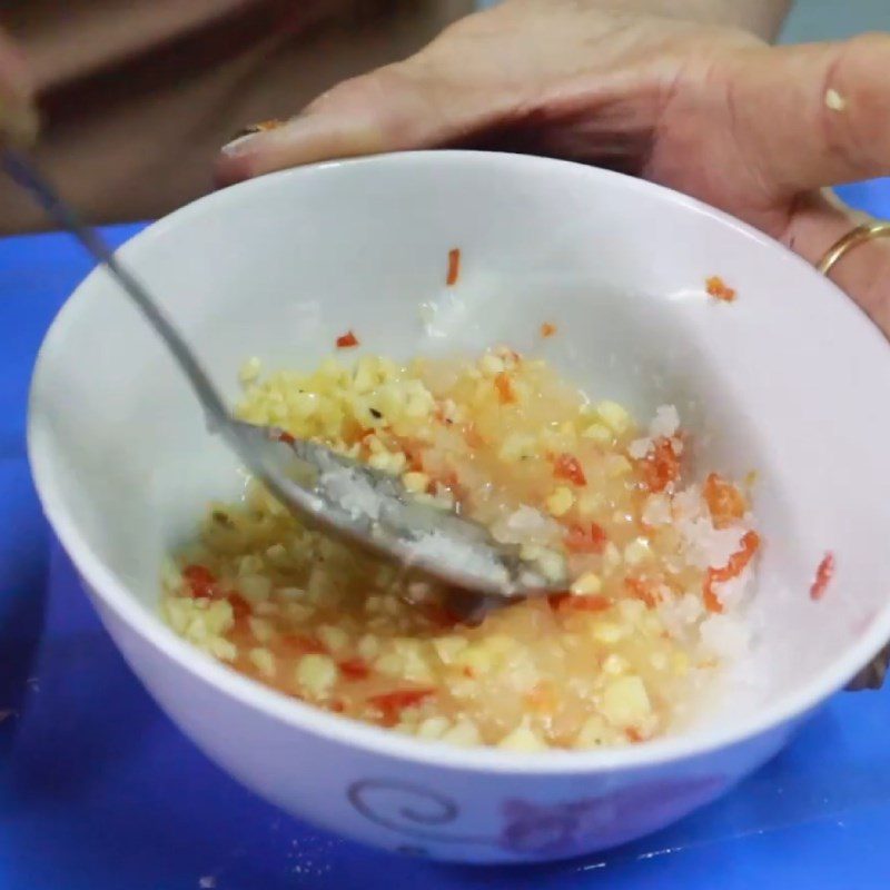 Step 4 Making the dipping sauce for crispy vegetarian fish