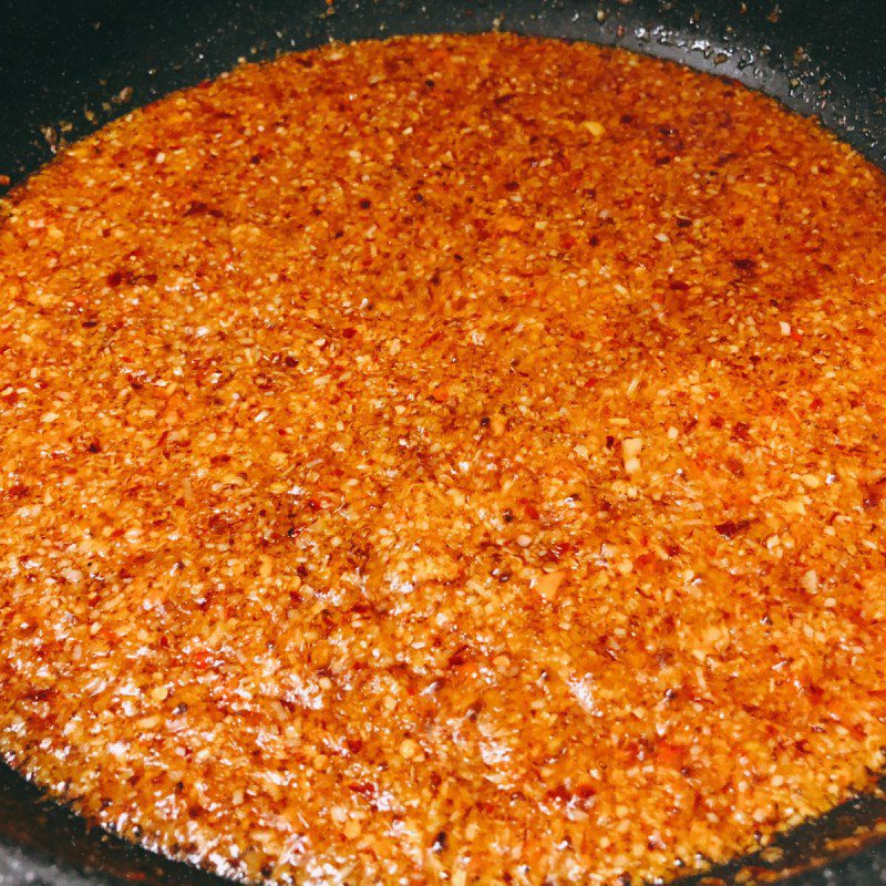 Step 2 Make satay chili for satay noodle with beef balls